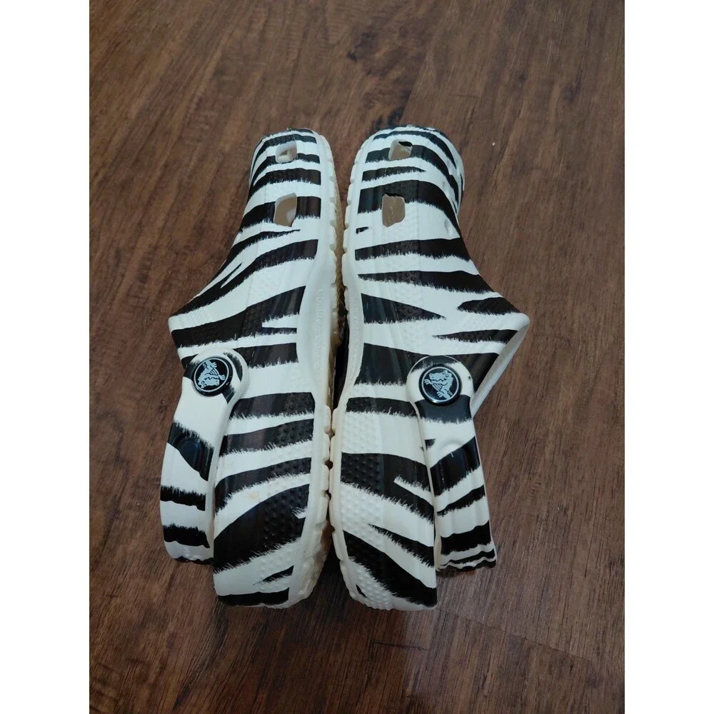Womens Crocs Animal Remix Zebra/Prints Clogs Men Size 4 Womens 6